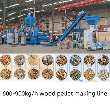 500 - 1000 كجم / ساعة خط إنتاج الكريات الخشبية متعددة الأغراض لنشارة الخشب الكتلة الحيوية / خط إنتاج الحبيبات الخشبية