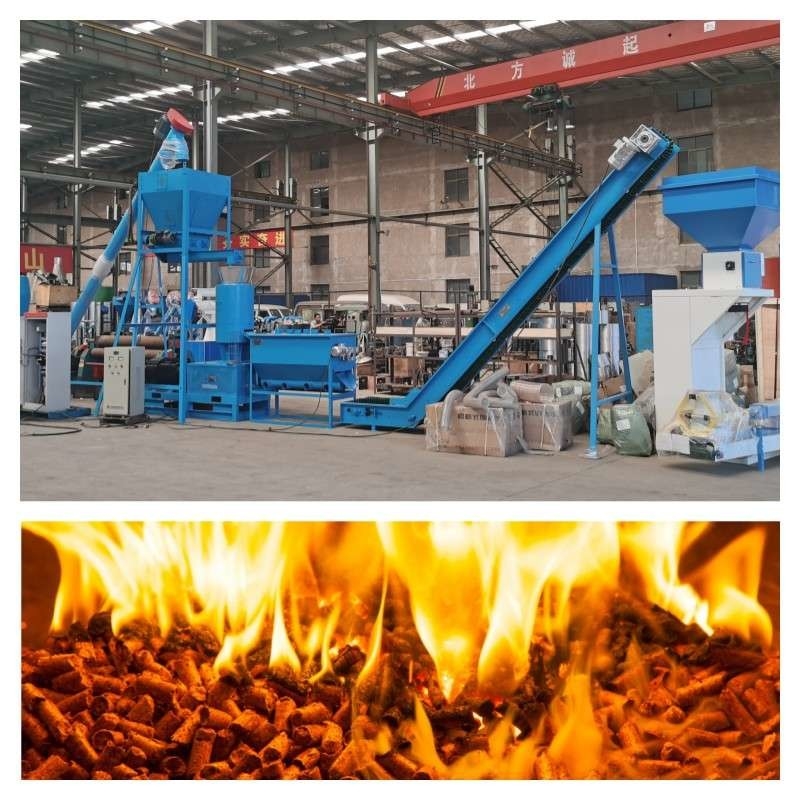 6-12mm آلة حبيبات رقائق الخشب 1-2tph آلة حبيبات الخشب النفايات عالية الكثافة