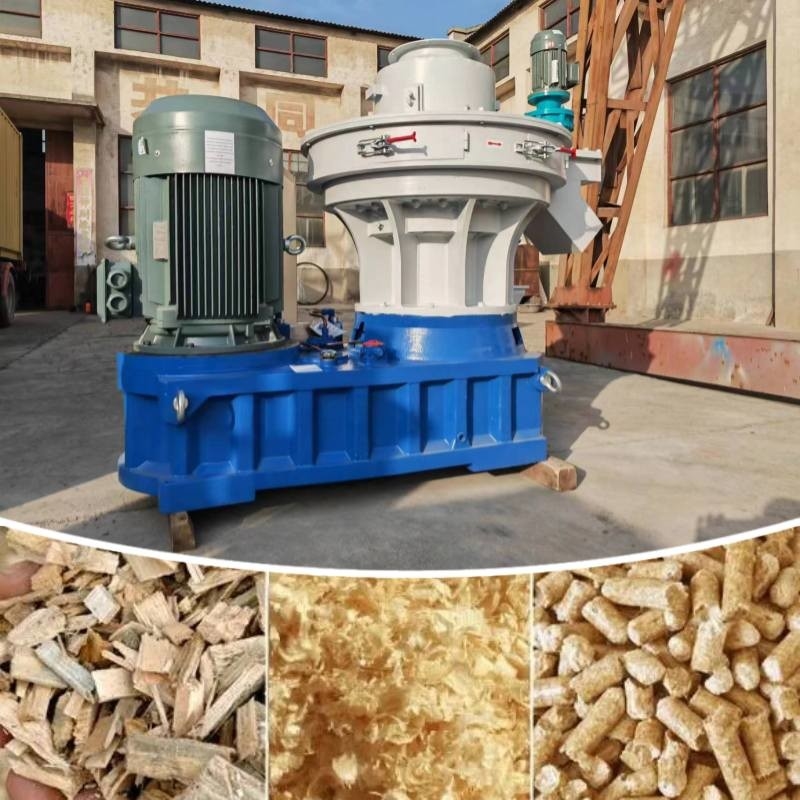 1 ~ 3t / H حلقة يموت الكتلة الحيوية الوقود الخشب بيليه مطحنة مع الكريات 8mm للتدفئة المنزلية