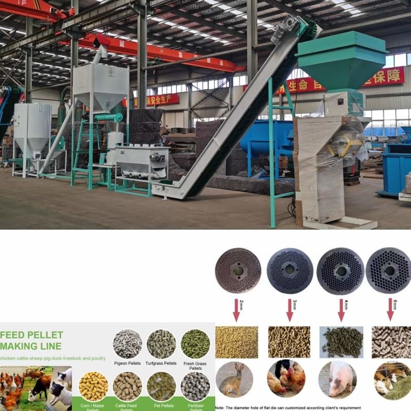 1Ton الماشية آلات تغذية الحيوانات العشب بيليه ماكينة الذرة القمح