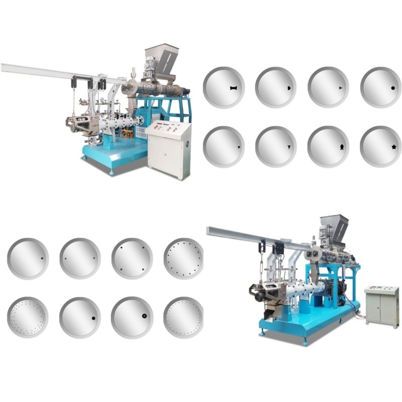 OEM 0.8-12mm أعلاف الأسماك العائمة بيليه ماكينة الحيوانات الأليفة الكلب الغذاء الطارد