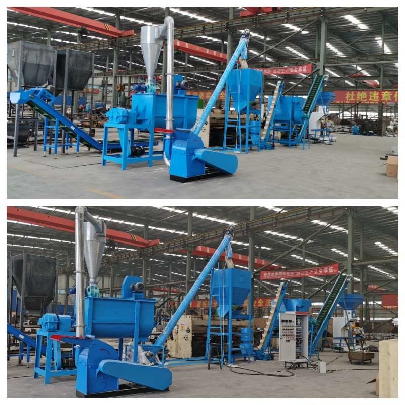 1 Ton Per Hour Feed Pellet Production Line Cattle Animal Feed Crusher Machine And Mixer