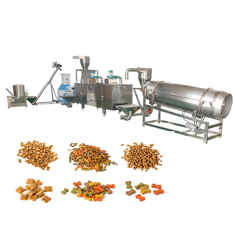 100-500Kg / H آلة تغذية الحيوانات الأليفة خط إنتاج أغذية الكلاب من الفولاذ المقاوم للصدأ
