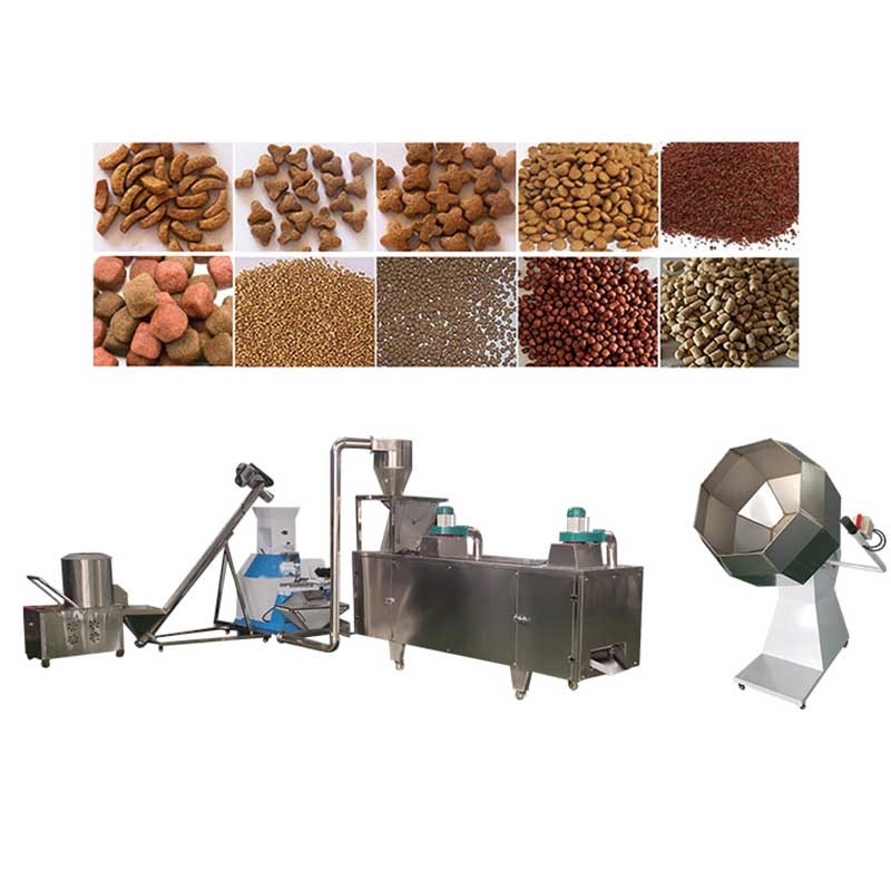 100-500Kg / H آلة تغذية الحيوانات الأليفة خط إنتاج أغذية الكلاب من الفولاذ المقاوم للصدأ
