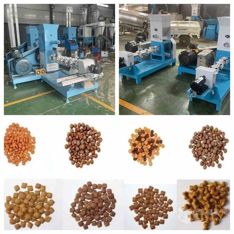 200-500 كجم / ساعة من النوع الجاف آلة تغذية الأسماك العائمة الصغيرة آلة تغذية الأسماك 2.5 مم -6 مم
