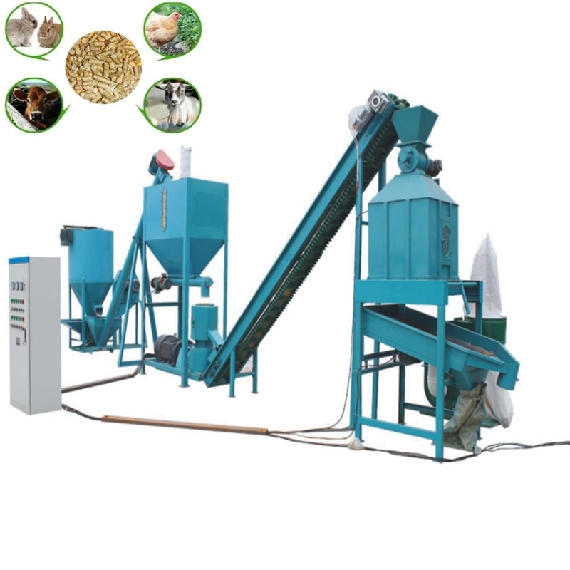 1T/H Livestock Feed Pellet Production Line Animal Food Poultry Feed Making Machine