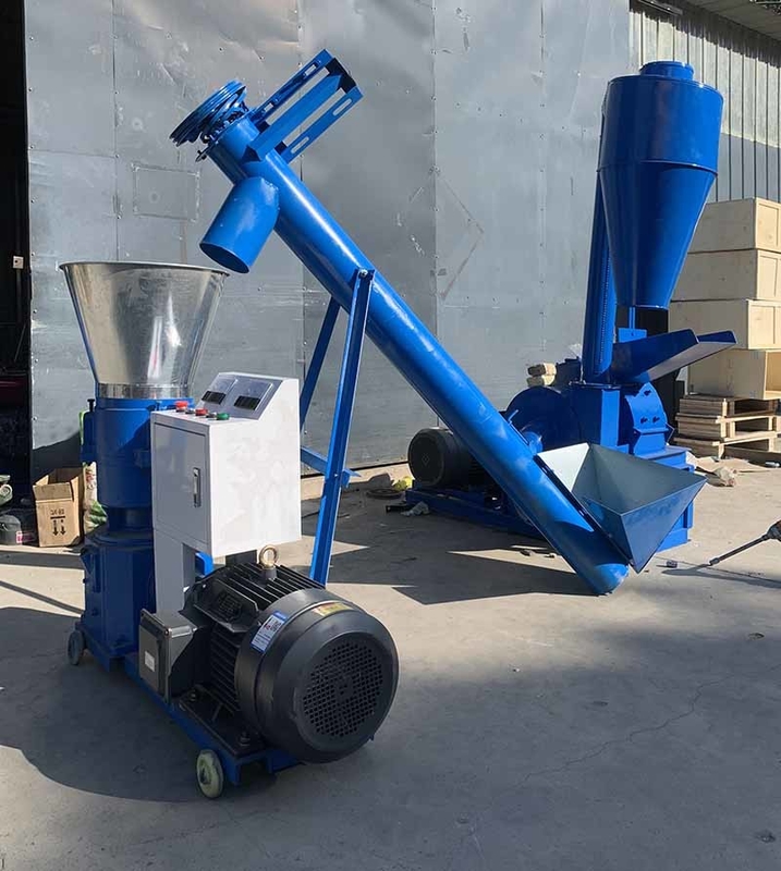 200-300Kg/H Sawdust Crusher Machine Rice Husk Wood Pellet Production Line