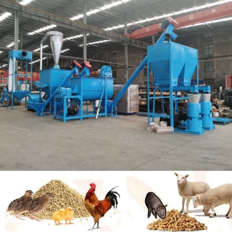 1.5-2 T/H Ring Die Poultry Feed Mill Machine SGS Chicken Feed Maker Machine