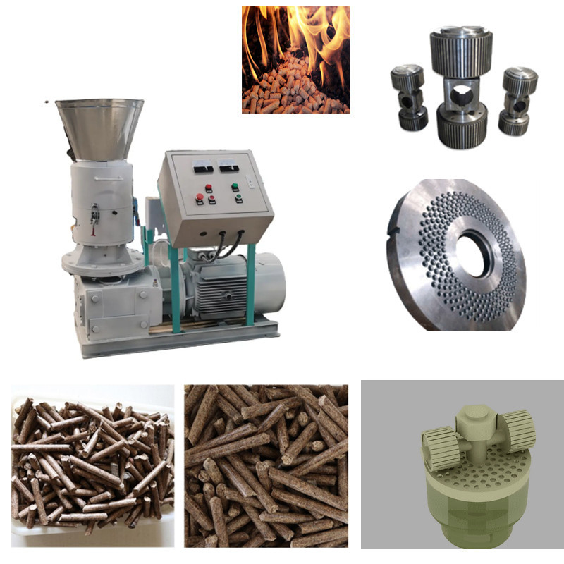 4-12mm آلة ضغط الحبيبات الخشبية 0.8-4ton / H مطحنة الحبيبات الأوتوماتيكية للتزييت