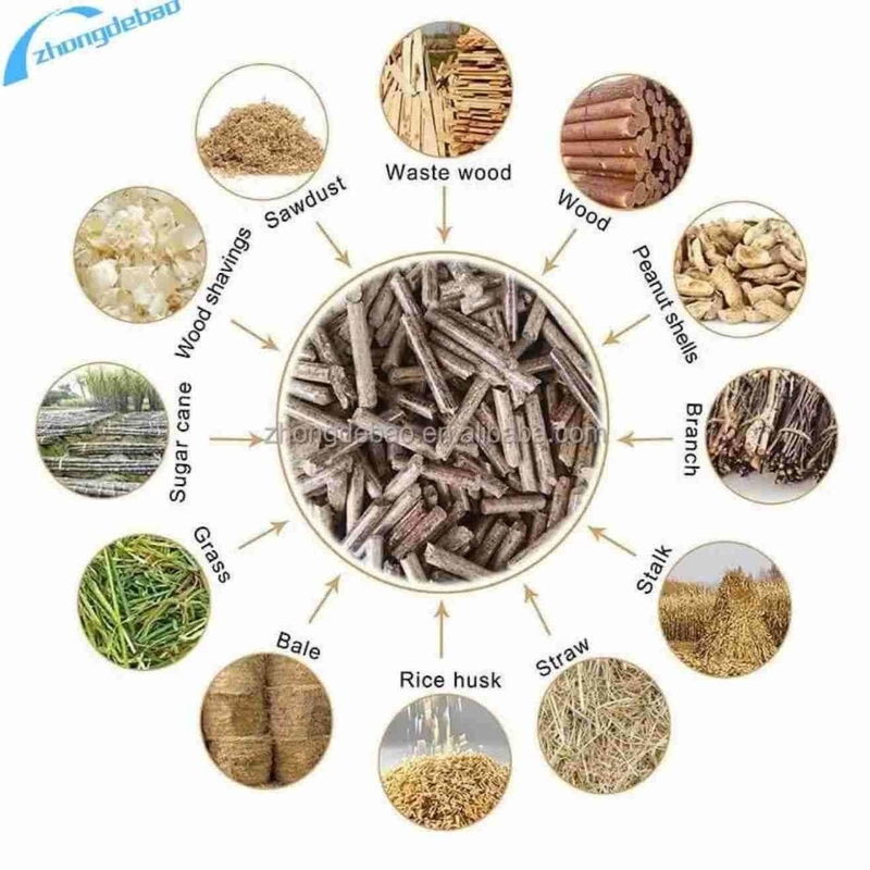 طاحونة الحصى الخشبية المتحركة 250-350 كجم/ساعة للحصى الخشبية من الكتلة الحيوية