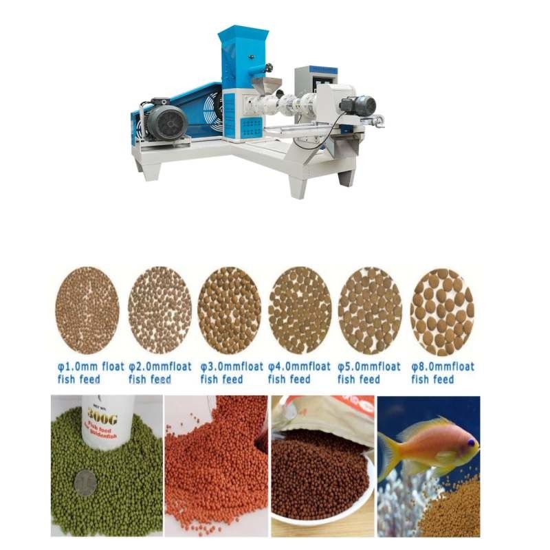 طراز جاف واحد المسمار الأسماك الحيوانات الأليفة الغذاء extruder للشركات الصغيرة واستخدام المزارع