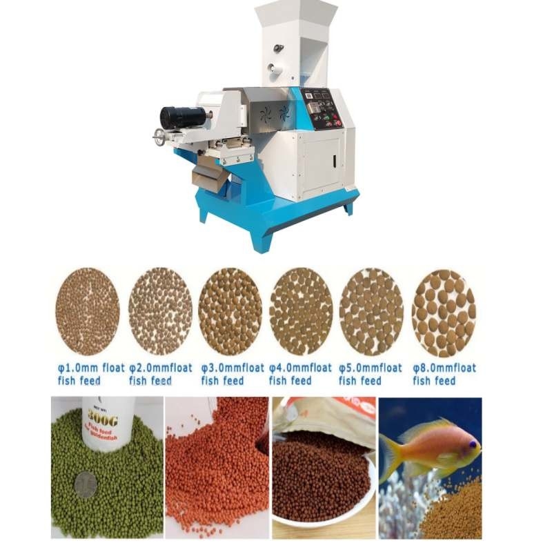 طراز جاف واحد المسمار الأسماك الحيوانات الأليفة الغذاء extruder للشركات الصغيرة واستخدام المزارع
