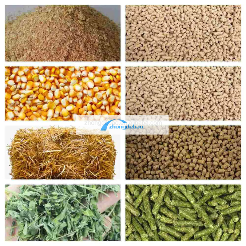 300-400 كيلوغرام/ساعة آلة الحيوانات الأليفة الغذاء الكريات مع إنتاجية عالية الديزل نوع طاحونة الكريات آلة