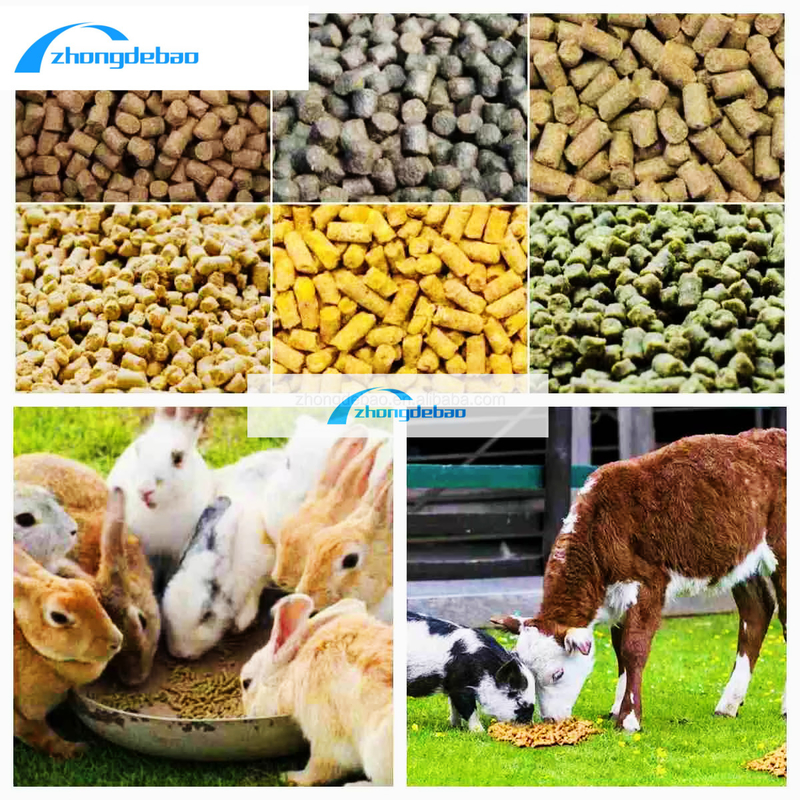 10HP نوع الديزل طابعة الغذاء الكريات 90kg/h طابعة طاحونة الغذاء للحيوانات