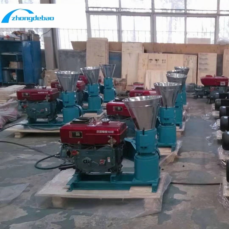 محرك الديزل الطاقة نوع 10HP الماشية الغذاء الكريات معالجة آلة 90-120kg/h الناتج الغذاء الكريات صنع آلة
