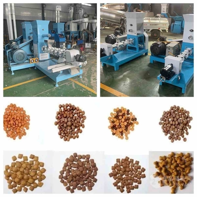 200-500 كجم / ساعة من النوع الجاف آلة تغذية الأسماك العائمة الصغيرة آلة تغذية الأسماك 2.5 مم -6 مم